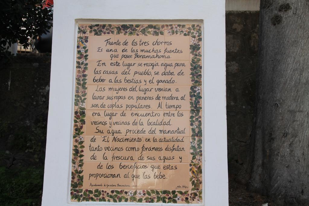Pensjonat La Fuente De El Nacimiento Benamahoma Zewnętrze zdjęcie